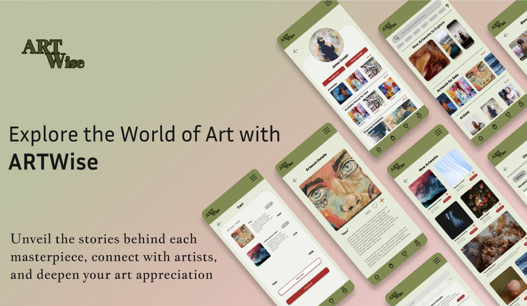 ARTWise digital art gallery interface