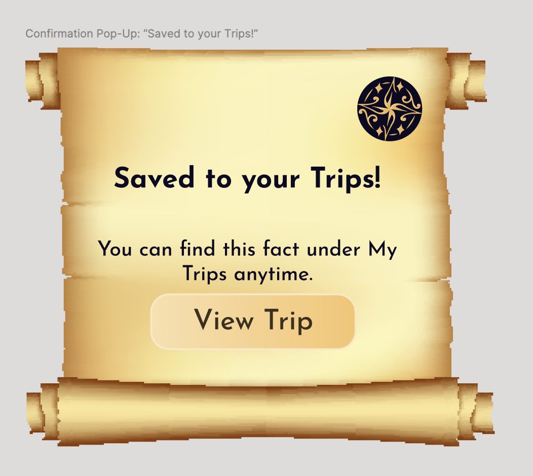 Trip-saving flow before usability testing